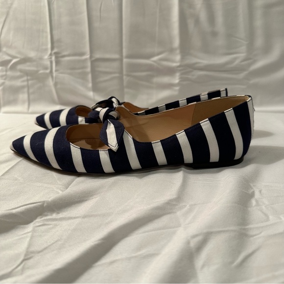 JCrew Navy & White striped shoes 👠 - Picture 6 of 7